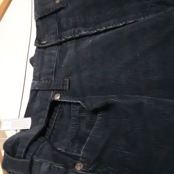 Land's End square rigger corduroy navy pants men's 36 - Picture 4 of 10